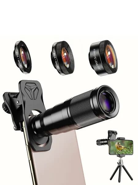 Комплект объективов APEXEL 4 в 1 для телеобъектива Opticum HD с 22-кратным телескопическим зумом