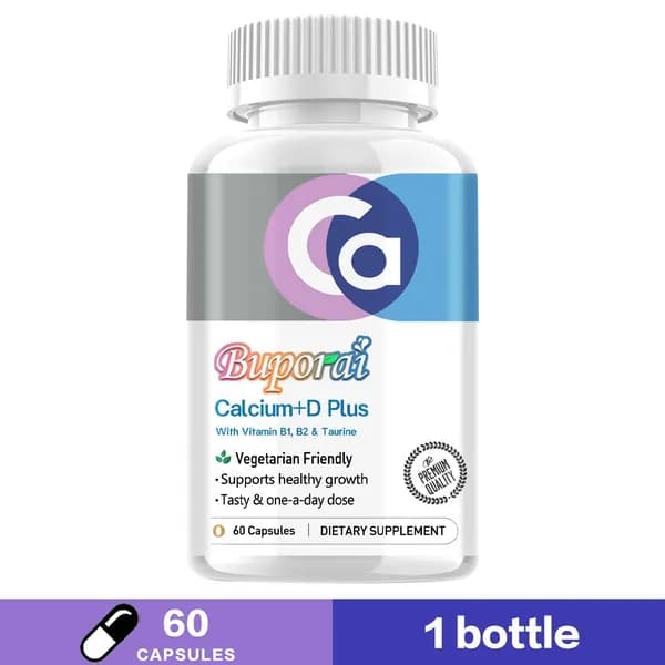 Buporai - Calcium+D Plus, содержащий витамины B1, B2 и таурин - способствует здоровому росту костей и всего организма