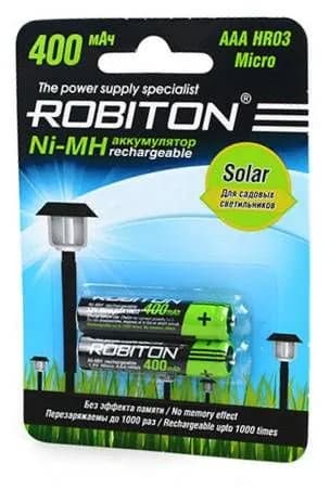 Аккумулятор ROBITON 400MHAAA-2 SOLAR BL2