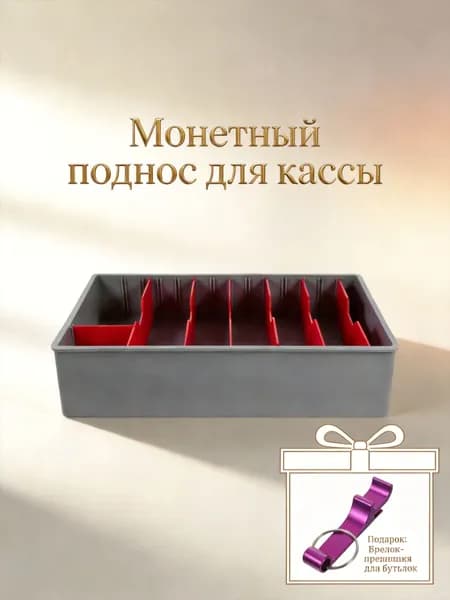 Многоотсекный пластиковый контейнер для хранения наличных денег в магазине