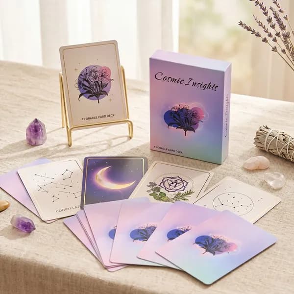 Колода карт для гадания и самопознания Cosmic Insight Cards, 78 карт, матовая ламинация