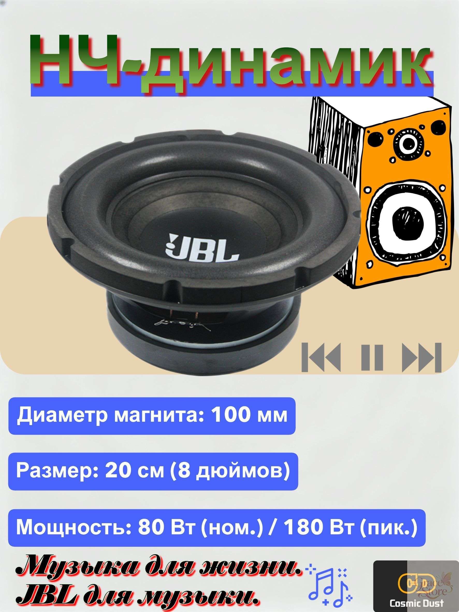 Cosmic Dust Сабвуфер автомобильный, 20 см (8 дюйм.)