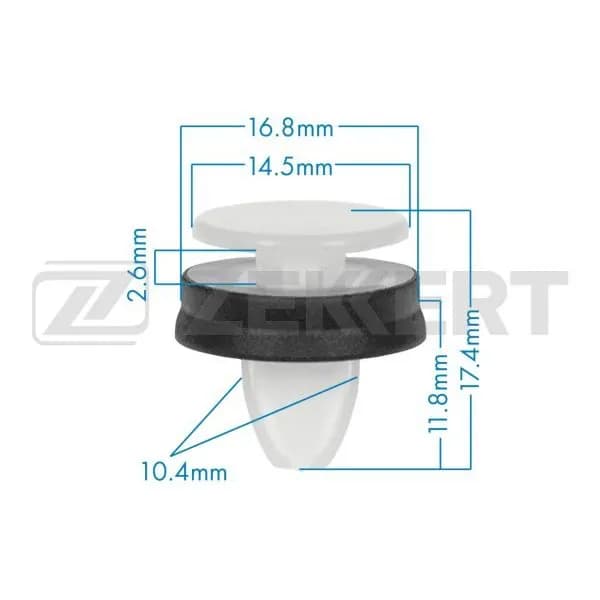 Клипса zekkert be-3556 ford Zekkert BE-3556, oem W716507S300