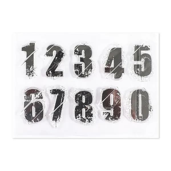 (1шт) Ретро силиконовая прозрачная печать для рукоделия DIY decoration material-ретро цифры LDHH