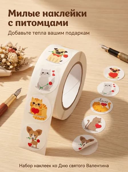 Наклейки, листов: 500