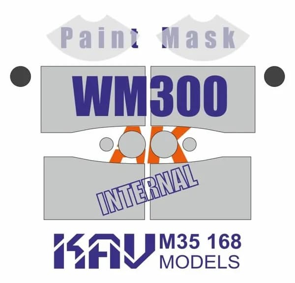 KAV models Окрасочная маска для Dodge Power Wagon WM300 (AK), Внешняя и внутренняя, 1/35