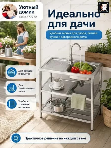 Садовая кухня,80х45х80см