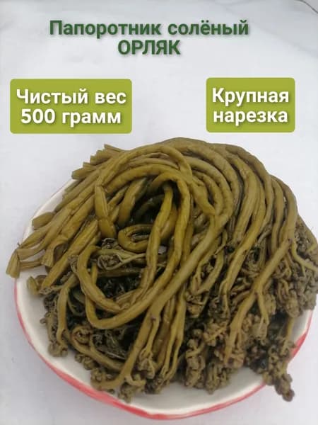 Папоротник солёный Орляк 500 грамм чистый вес