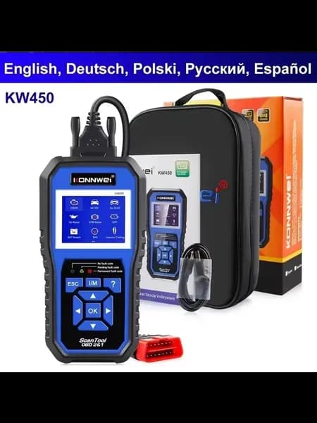 OBD2 диагностический инструмент KW450 для всех систе