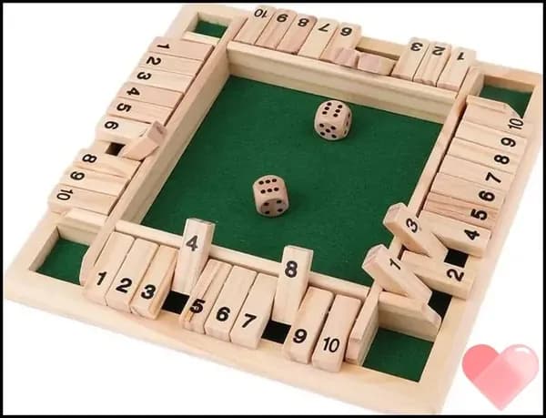 Настольная игра "Закрой коробку" (Shut The Box) для развития математики у детей 4-7 лет