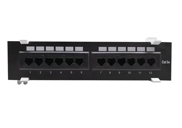 Патч-панель RJ45х12 UTP Dual 5e настенная NUP5EU-54062