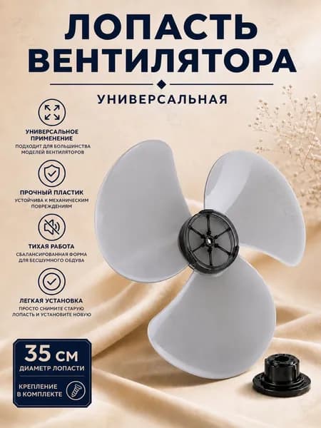 Лопасть вентилятора, крыльчатка 35 см
