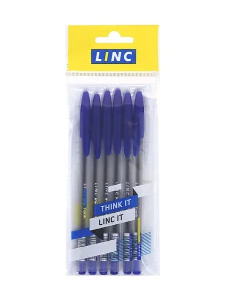 Linc INK TANK 6 шт Шариковая ручка, 0,3 мм, синий