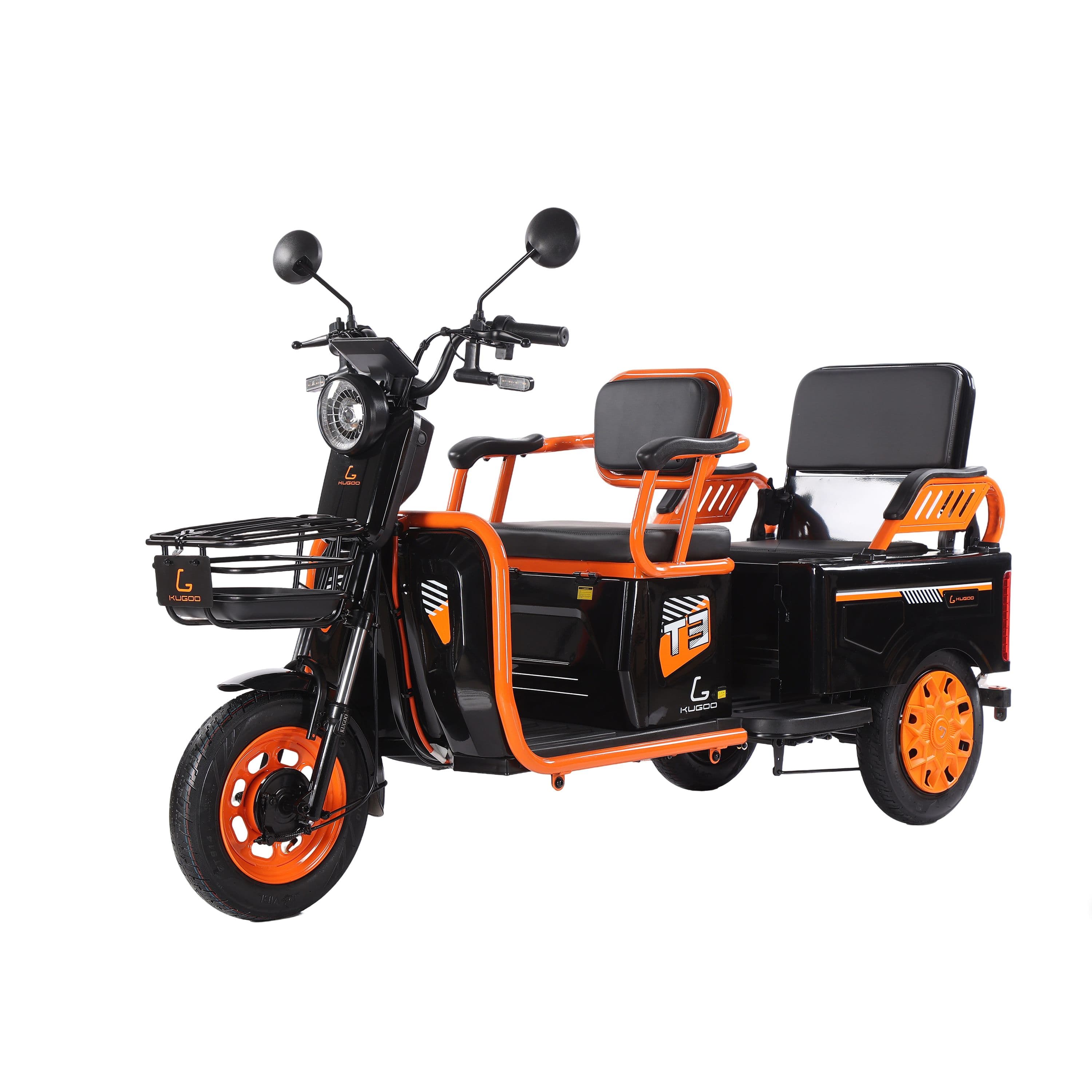 Электротрицикл электроскутер трехколесный Kugoo T3 500W, 60V/20.8AH