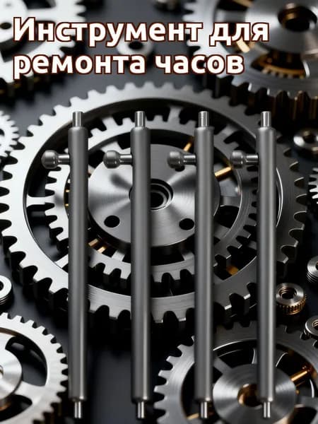 Комплект из 4 быстросъёмных штифтов из нержавеющей стали для крепления ремешков часов серебристого цвета