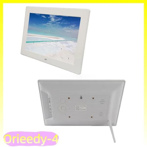 10 Inch Digital Photo Frame, Высококачественный IPS экран, для домашнего использования и подарков Белый американский стандарт