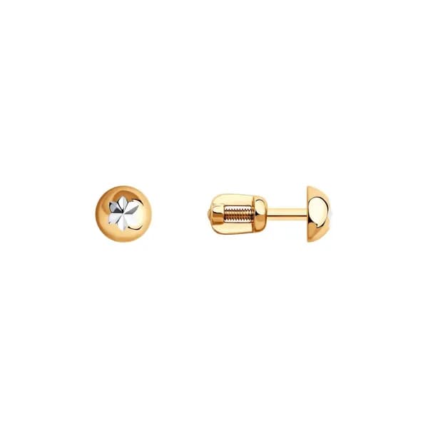 Золотые серьги DIAMANT-ONLINE 585 пробы