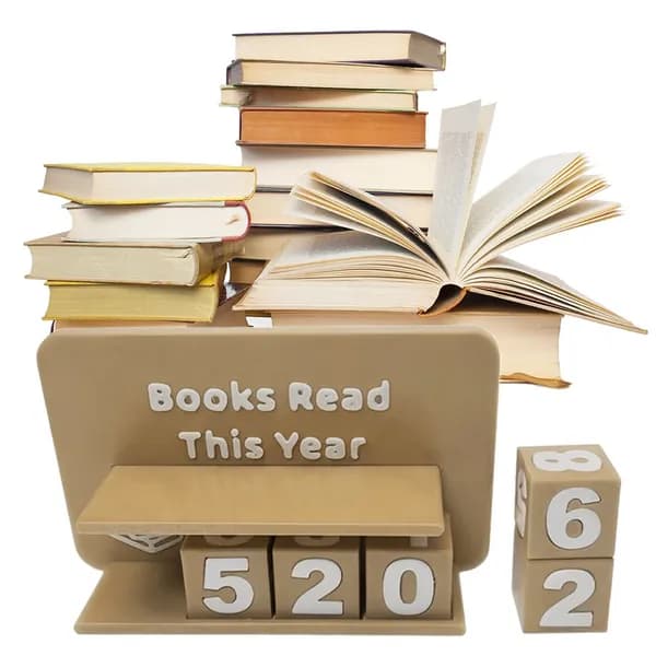 счетчик книг с кубиками, 3 держателя, цвет: хаки