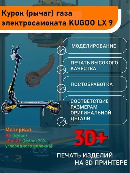 Курок (рычаг) газа от электросамоката KUGOO LX 9