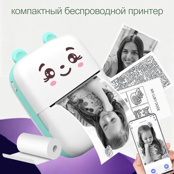 Мини-принтер термо, Монохромный