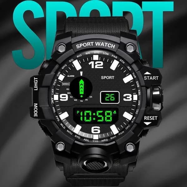 Спортивные наручные часы HONHX Sport Watch Tactics чёрные