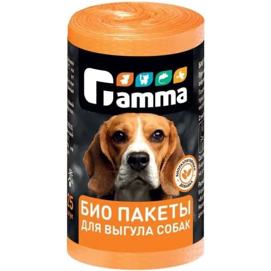 БИО пакеты для выгула Gamma собак 25 шт/рулон, 240*360мм 10532001