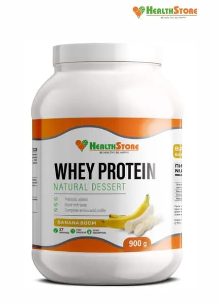 HealthStore Whey Protein Natural Dessert 900г сывороточный протеин для похудения