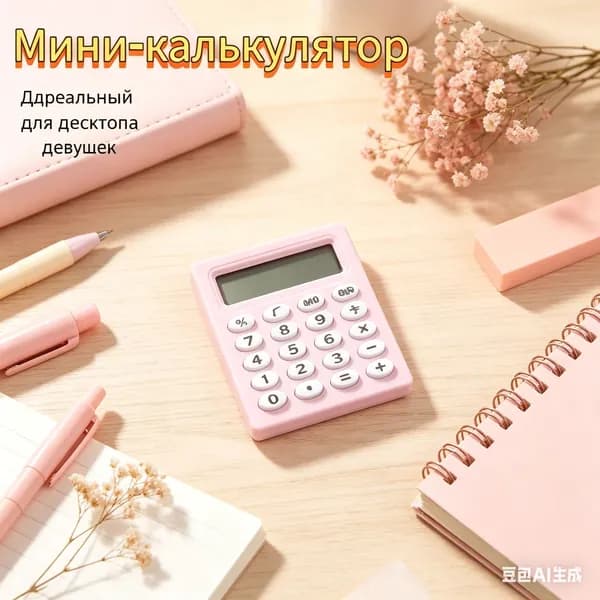 Мини калькулятор 8-разрядный пластиковый карманный