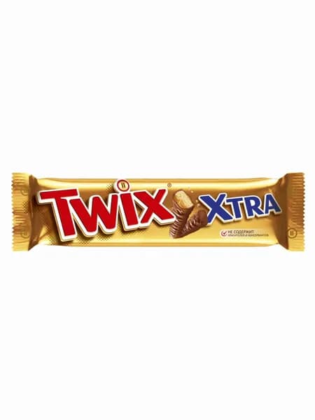 Шоколадный батончик Twix Xtra, печенье с карамелью в молочном шоколаде, 82 г