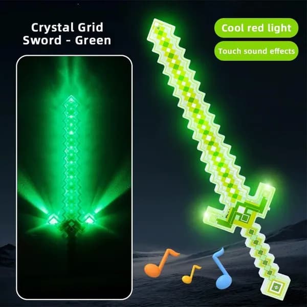 Minecraft светящийся игрушечный меч,Детские музыкальные световые игрушки