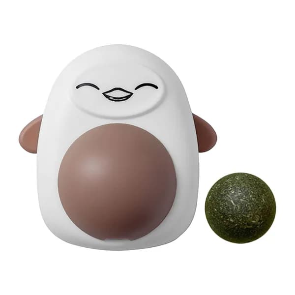 Игрушка для кошек с кошачьей мятой в виде пингвина, вращающаяся
