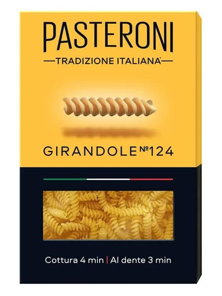 Макароны спирали Pasteroni Girandole №124 высший сорт, 400г