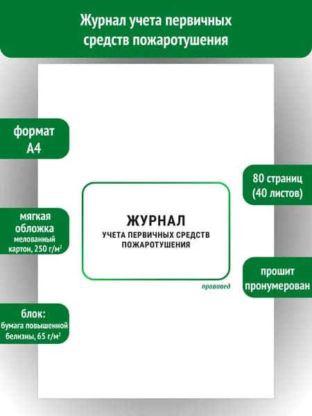 Журнал учета первичных средств пожаротушения