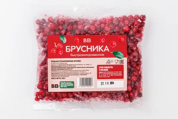 Брусника свежезамороженная, 300 г