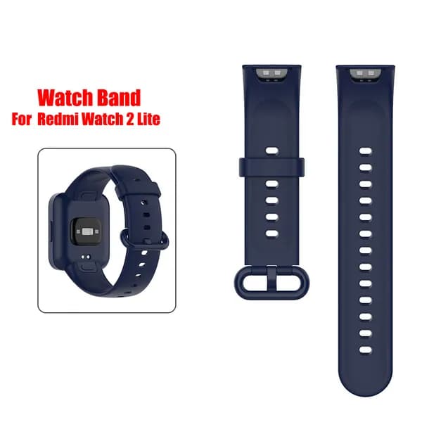 Гибкий силиконовый ремешок для Xiaomi Redmi Watch 2 и Watch 2 Lite, водонепроницаемый, мягкий, гипоаллергенный