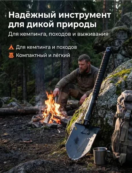 Лопата туристическая, 27 см