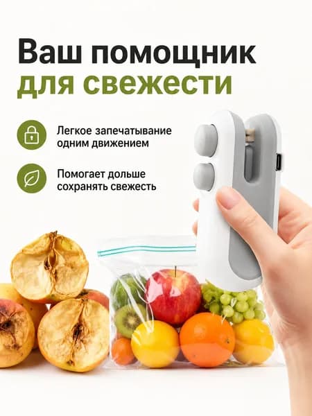 Мини-запайщик пакетов для хранения продуктов