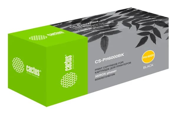 Картридж Cactus CS-PH6000BK 106R01634 черный, для XEROX Phaser 6000/6010, ресурс до 2000 страниц