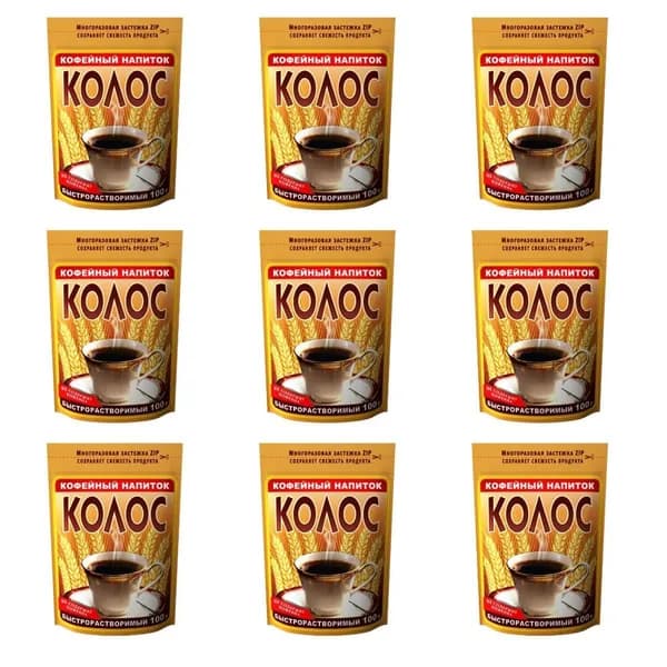Ячменный Колос Кофейный напиток, 100 г, 9 шт