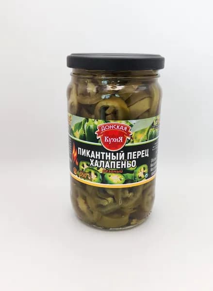Халапеньо перец маринованный резаный 370гр
