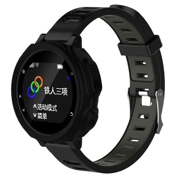 Силиконовый чехол для часов Garmin Forerunner 235 и 735XT, чёрный