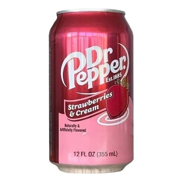 Газированный напиток Dr Pepper клубника со сливками 355 мл