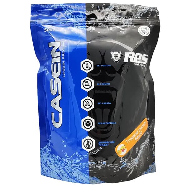 RPS Nutrition Casein Protein - 500 грамм, тропический пунш (16 порций)
