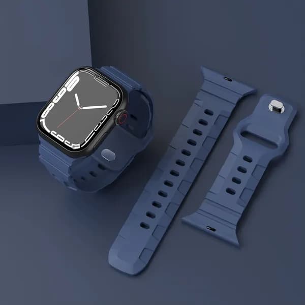 Силиконовый спортивный ремешок для Apple Watch Ultra 49 мм 9 8 7 45 мм 41 мм, резиновый дышащий ремешок для iWatch 3 4 5 6 Se 40 мм 44 мм