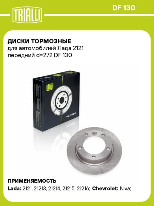 Диски тормозные для а м Лада 2121 передний d272 2 шт