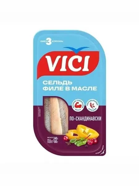 Филе сельди Vici по-скандинавски в масле 240 г