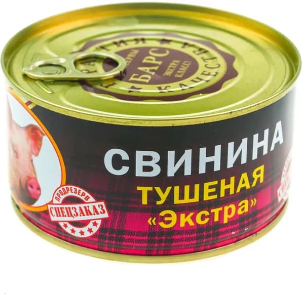 Свинина тушеная Барс Экстра, жб №8 клетка, 325 г