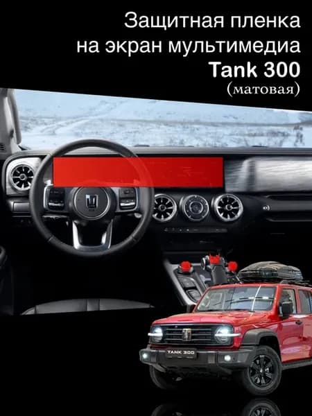 Матовая защитная пленка на экран мультимедиа Tank 300