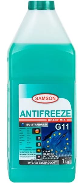 Антифриз Samson EU-Standard G11, 1 кг (зел.), 802019, в наборе 1 шт.