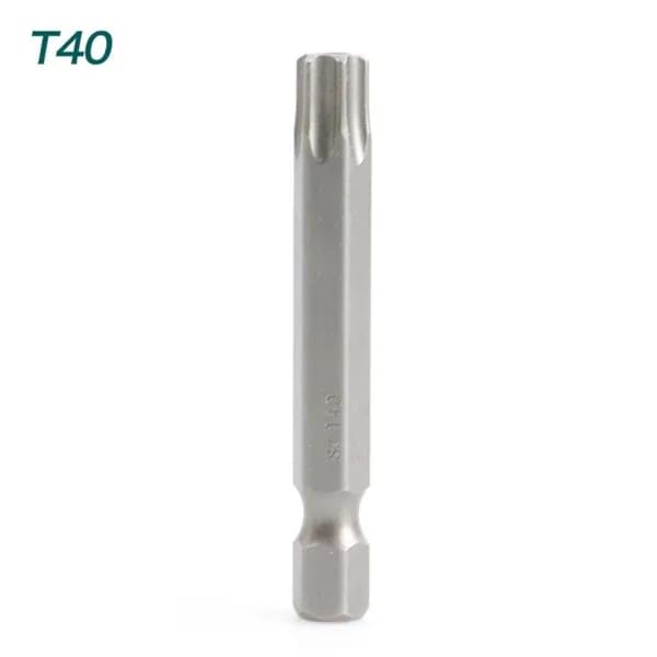 1 шт. легированная сталь, длина 50 мм, для биты отвёртки Torx с шестигранным хвостовиком 1/4 дюйма, T5 T40